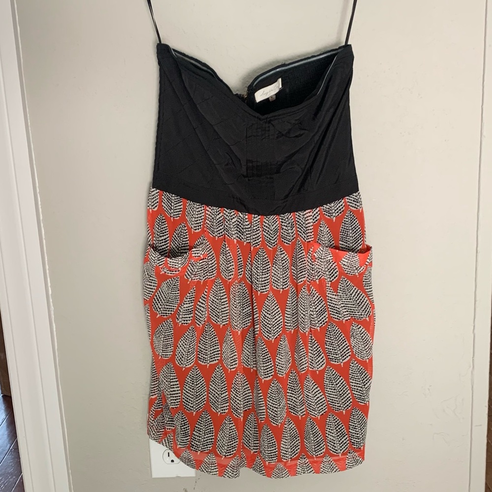 Sugarlips strapless bustier top dress w pockets, M